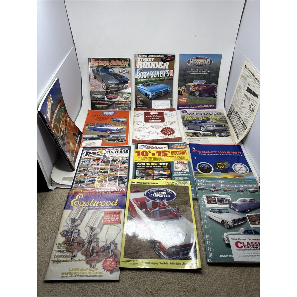 Lot of 15 Vintage Car Restoration Parts And Accessories Catalogs Ford Mustang